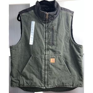 Carhartt Vest Sherpa Mock neck Two Tone Full Zip Vest